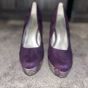 Limelight Deep Purple Platform Heels
